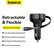 Baseus Retractable & Flexible Enjoyment Pro Car Charger 70cm Retractable Charging Cable Dual Port Simultaneous Charging COE Full-Range Fast Charging Protocol 12V-24V General Purpose