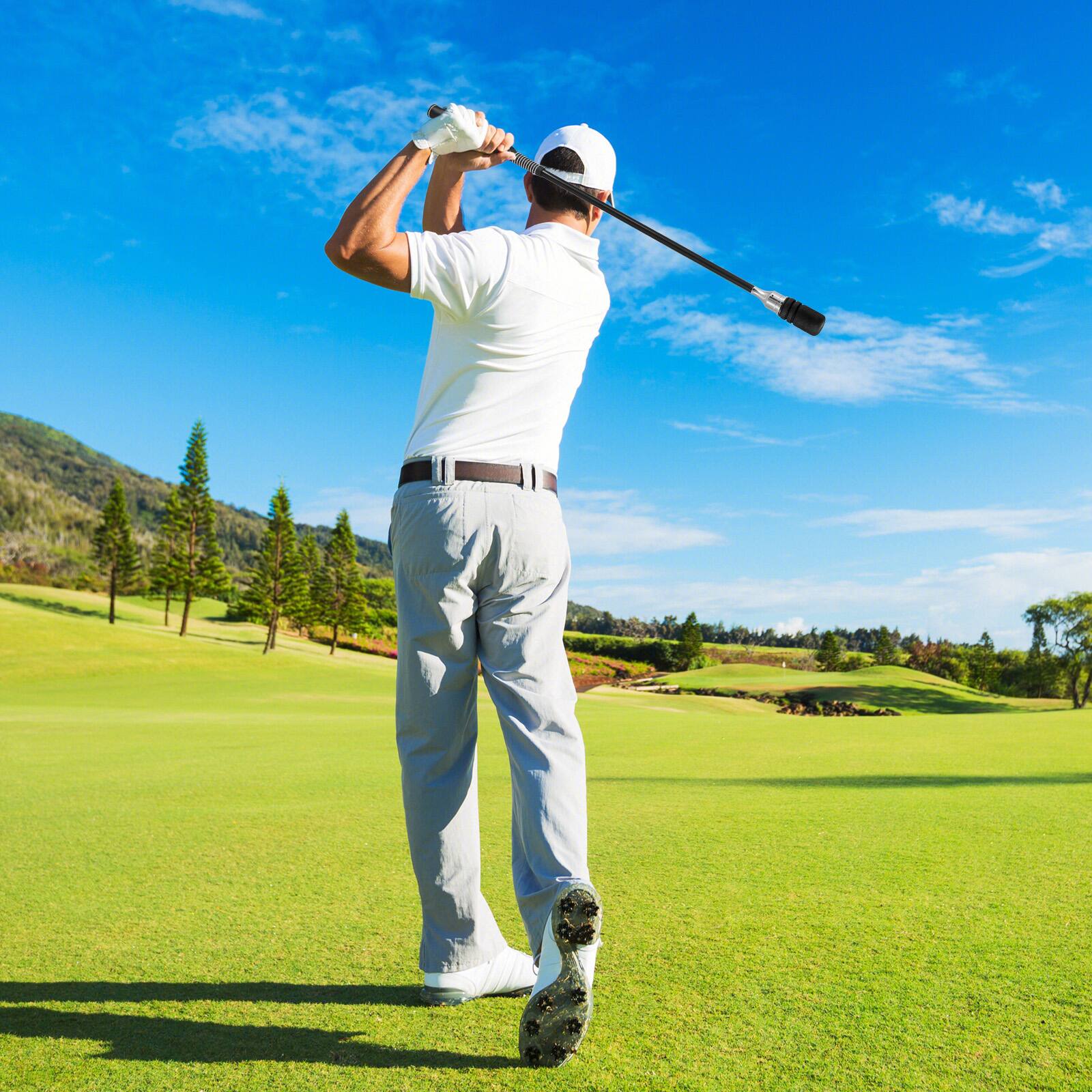 Alt View 5. Gymax - Gymax Golf Swing Trainer Click Stick Swing Training Aid for Speed Flexibility Balance Black - Black.