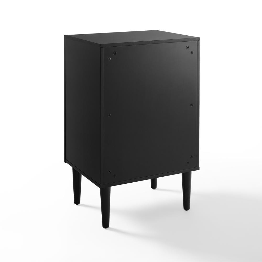 Crosley Furniture - Everett Medium Record Player Cabinet With Vinyl Storage - Matte Black price history on PriceWatchPro
