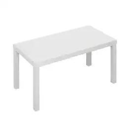FurniFact - Rectangle Coffee Table with 2 Side Tables - White
