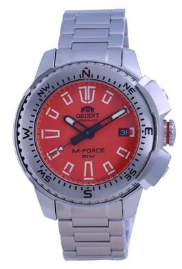 Orient - M-Force Dial Stainless Steel Automatic Diver's RA-AC0N02Y10B 200M Men's Watch - Orange