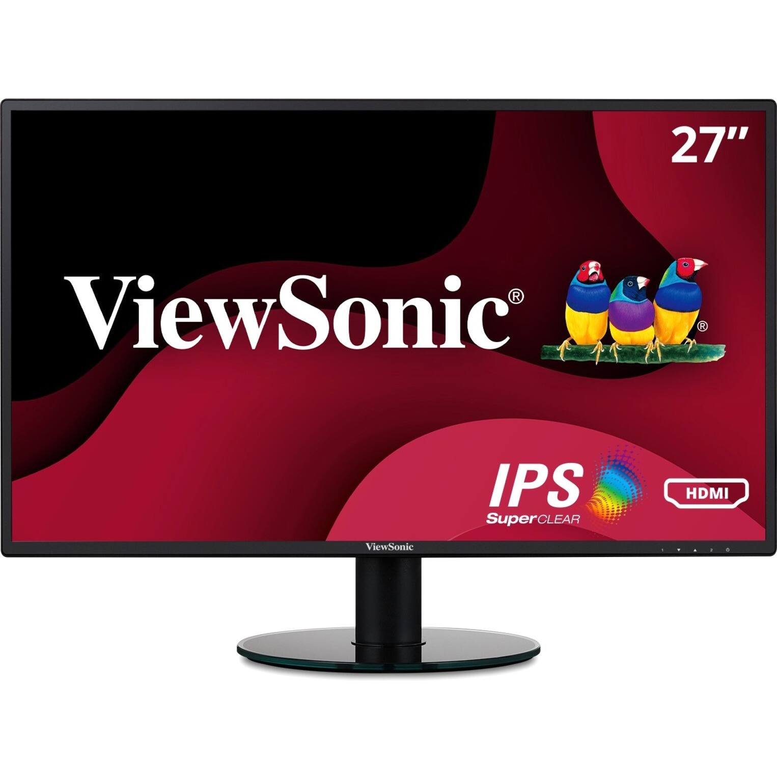 Front. ViewSonic - VA2719-SMH 27" LCD FHD Monitor (VGA, HDMI) - Black.
