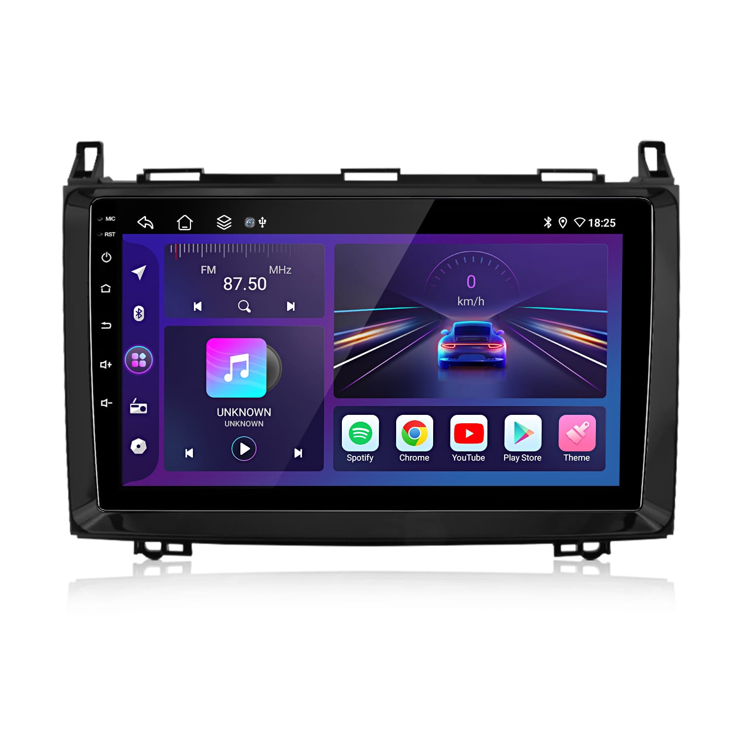 Junsun - For Mercedes-Benz Vito Viano 2006-2014 9" Android 15 8 Core 4+64GB Carplay GPS Navi WIFI SWC Bluetooth FM - Black