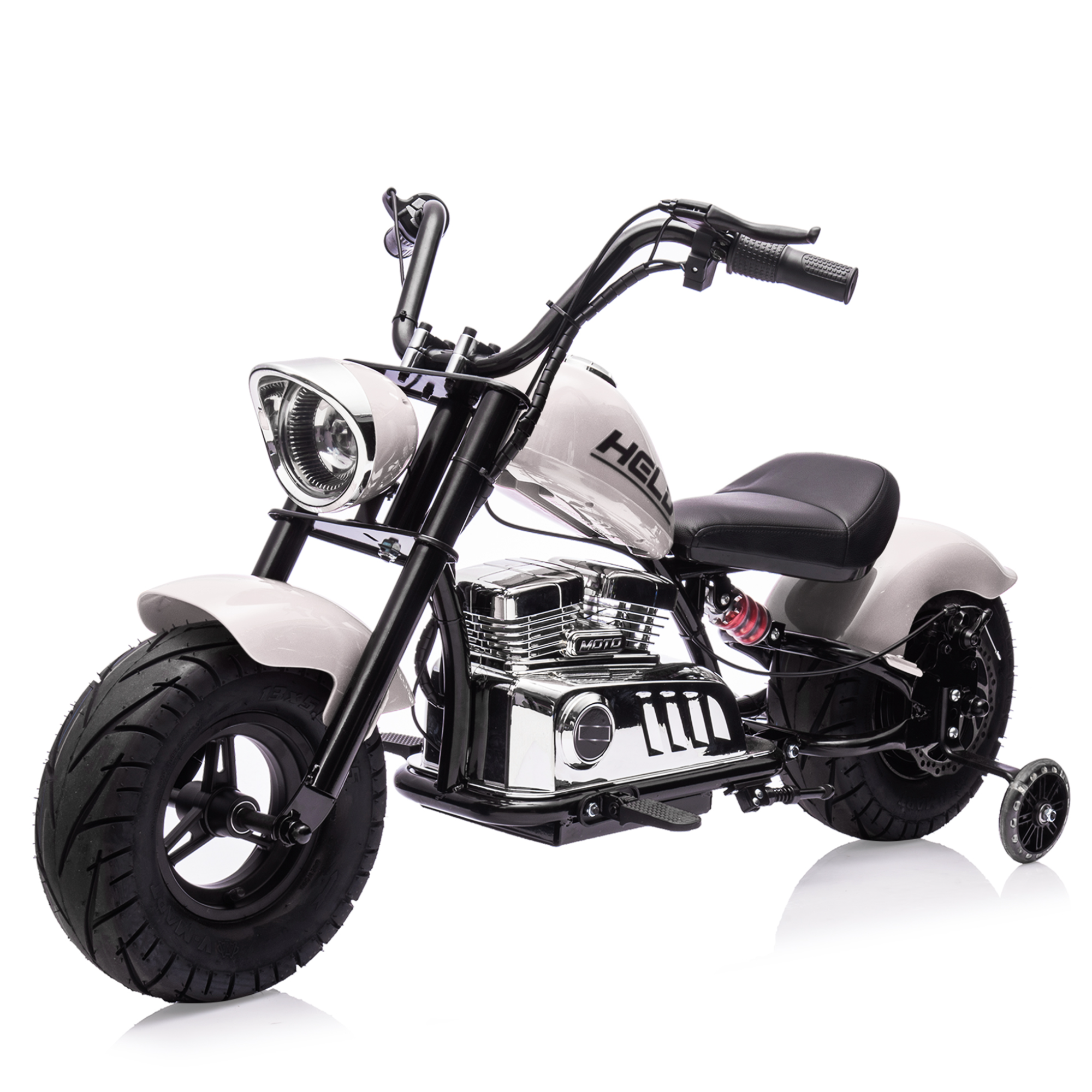 Qeetex - 36V Electric Dirt Bike for Kids, 350W Off-Road Motorcycle with Spring Suspension, Speed up to 16.5 MPH, Lights & Music - White price history on PriceWatchPro