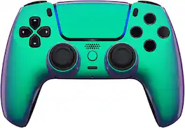 Custom Controllerzz - Custom Wireless Controller for PS5 - Green & Purple Chameleon