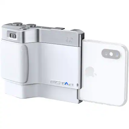 Front. Pictar - Pictar Smart Grip for Smartphones, Smokey White.
