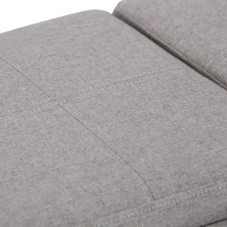 Alt View 16. Simpli Home - Avalon 42 inch Wide Contemporary Rectangle Storage Ottoman - Gray Cloud.