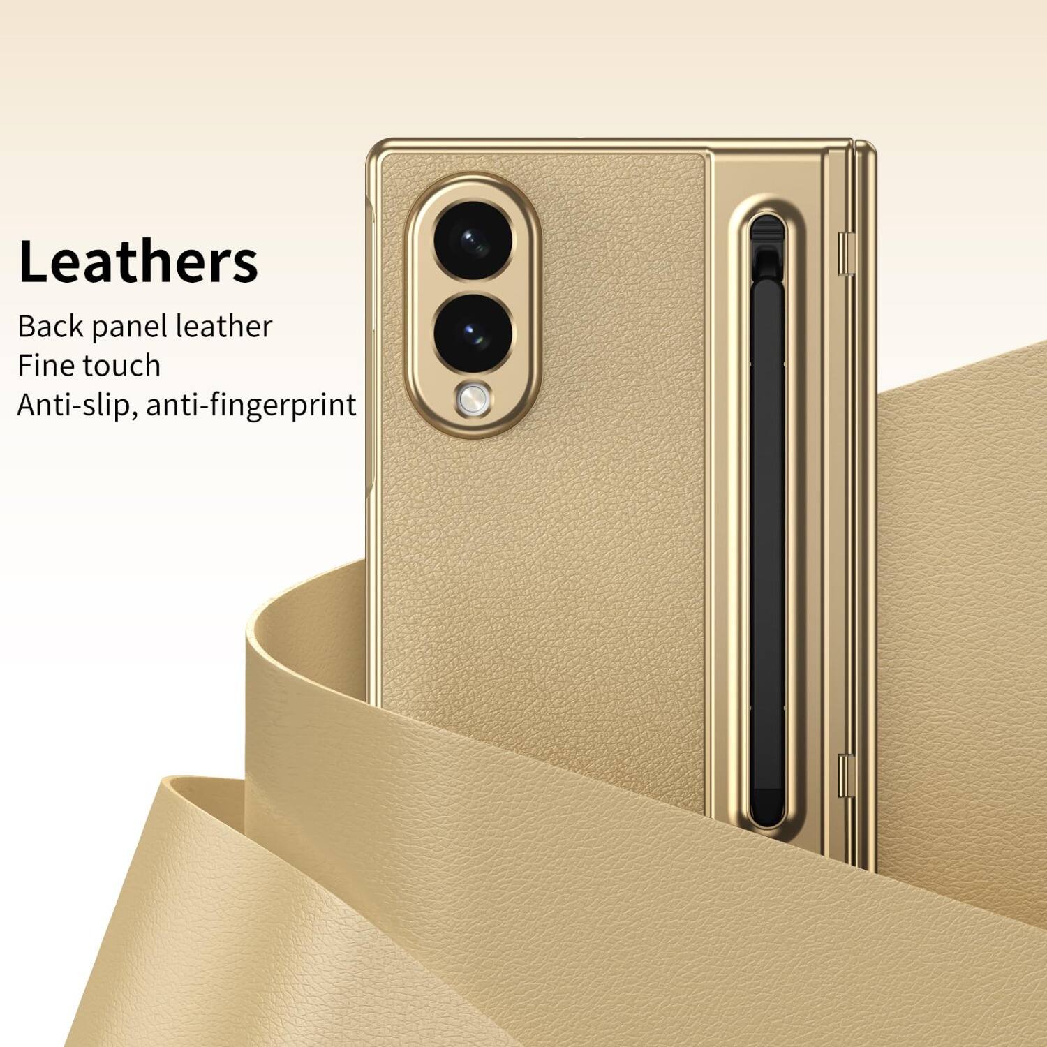 Leathers  
Back panel leather  
Fine touch  
Anti-slip, anti-fingerprint