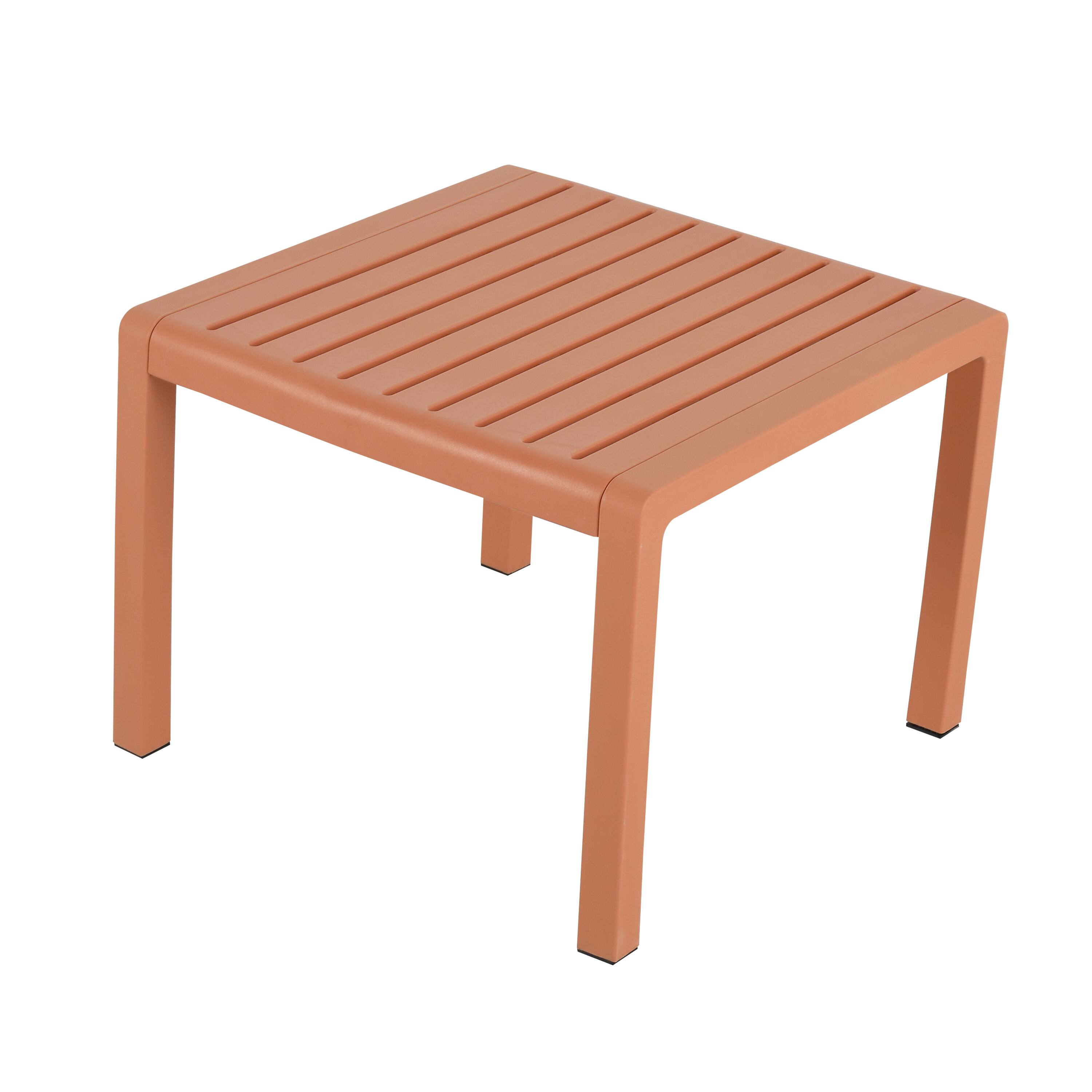 Back. Mondawe - 2-Piece Waterproof PP Material Furniture set, 1 Chairs & 1 Coffee Tables - Apricot Brown.