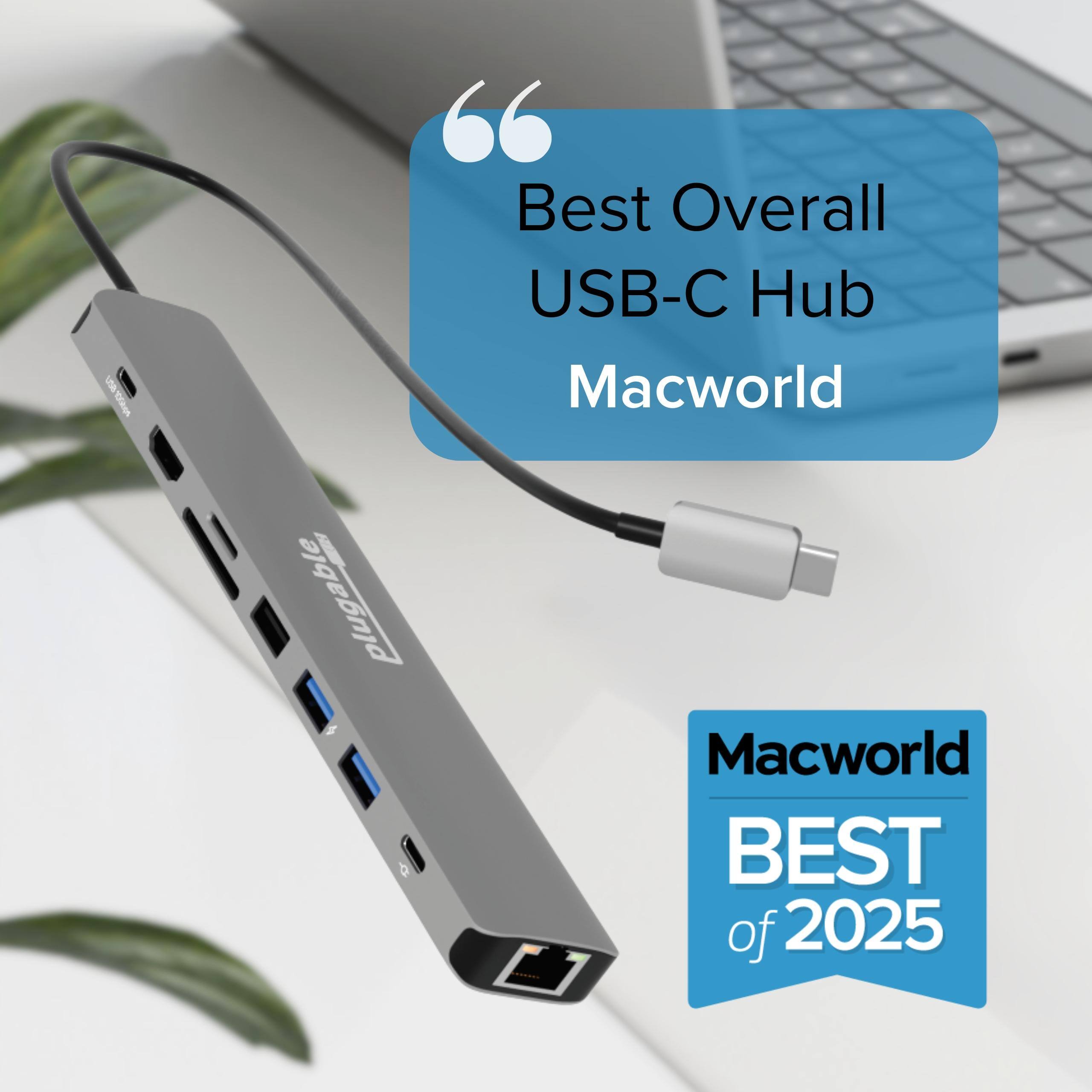 "Best Overall USB-C Hub  
Macworld"  
Macworld BEST of 2025