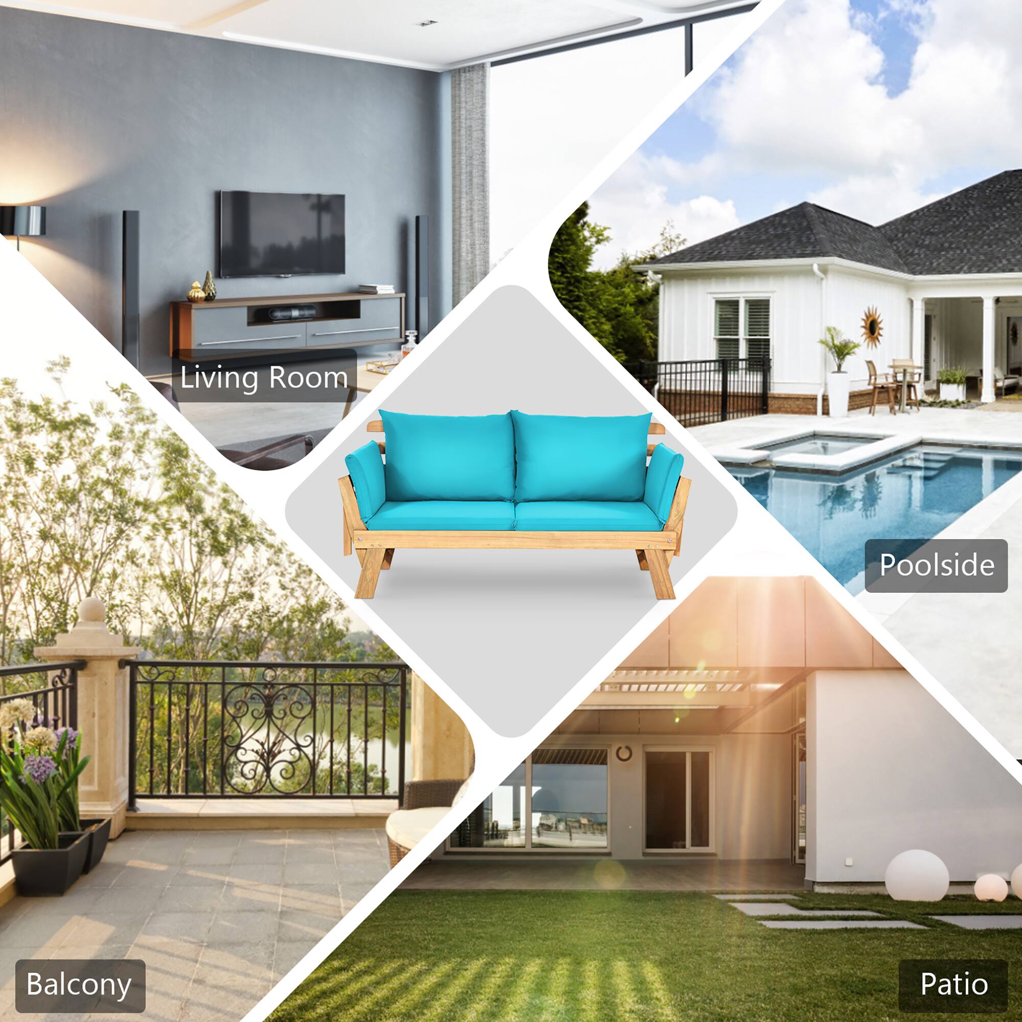 Living Room  
Poolside  
Balcony  
Patio