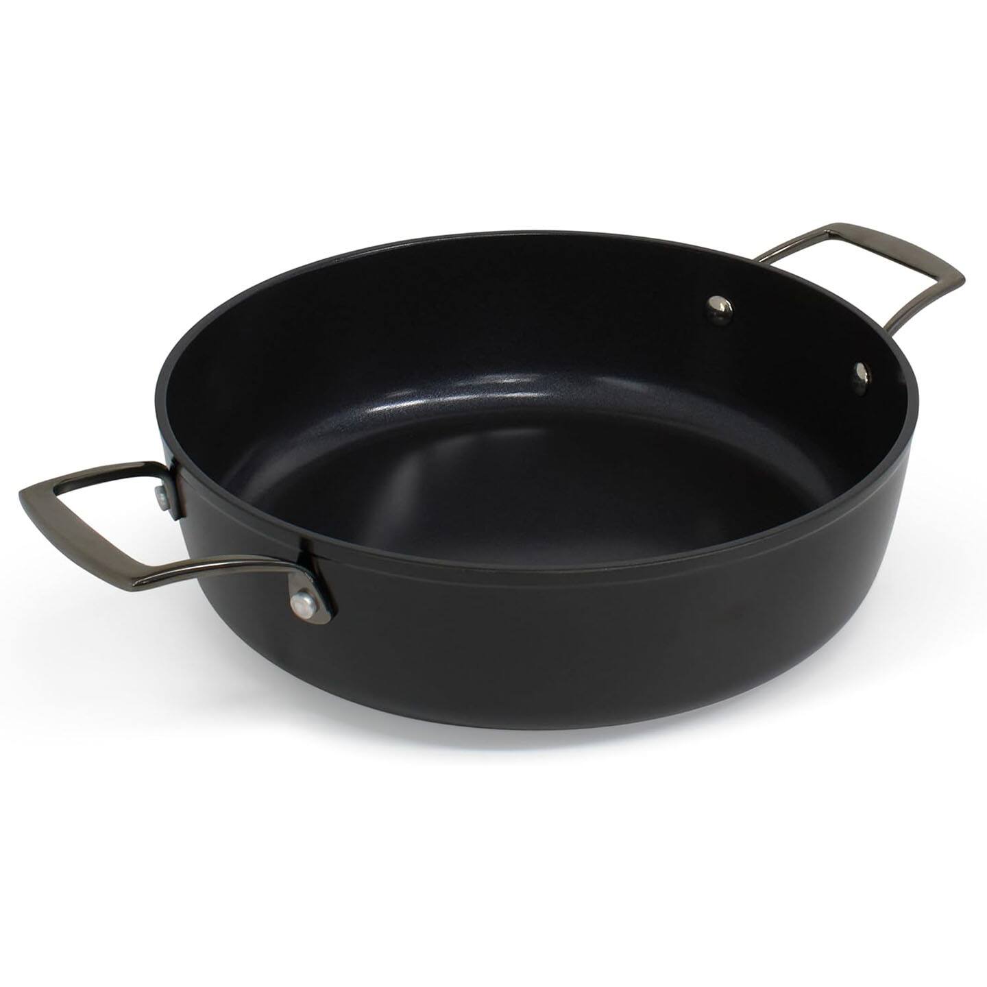 Alt View 2. BLU - Blu. Cookware 11” Saute Pan with Lid, Non-Toxic - Black.