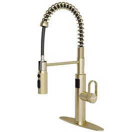 Touchless Spring Kitchen Faucet with Pull-Down Sprayer Fahrenheit Temperature Display 3 Spray Modes
