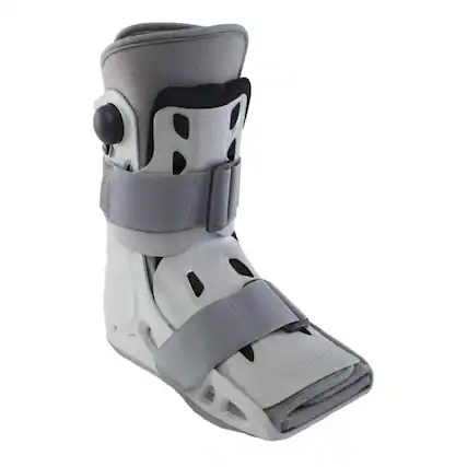 Front. DonJoy - Aircast AirSelect Short Walker Brace / Walking Boot, Large - Grey.