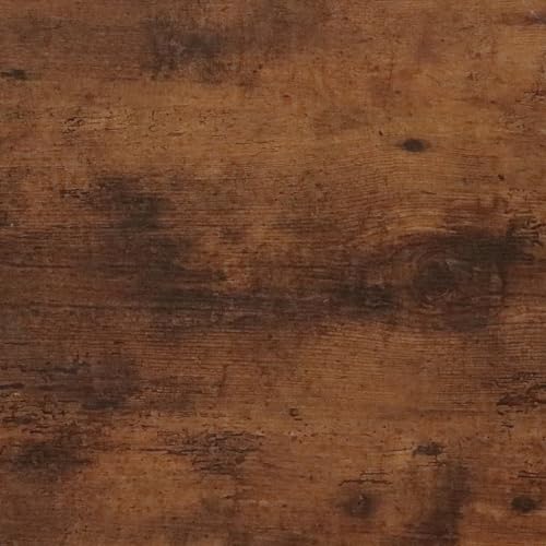 Front. Hirose Alice - 42 Inch Large [dual] [monitor] [riser] Rustic Brown Extra Long Tv [stand Wood & Steel Desktop With Storage For... - Brown-42 inch.