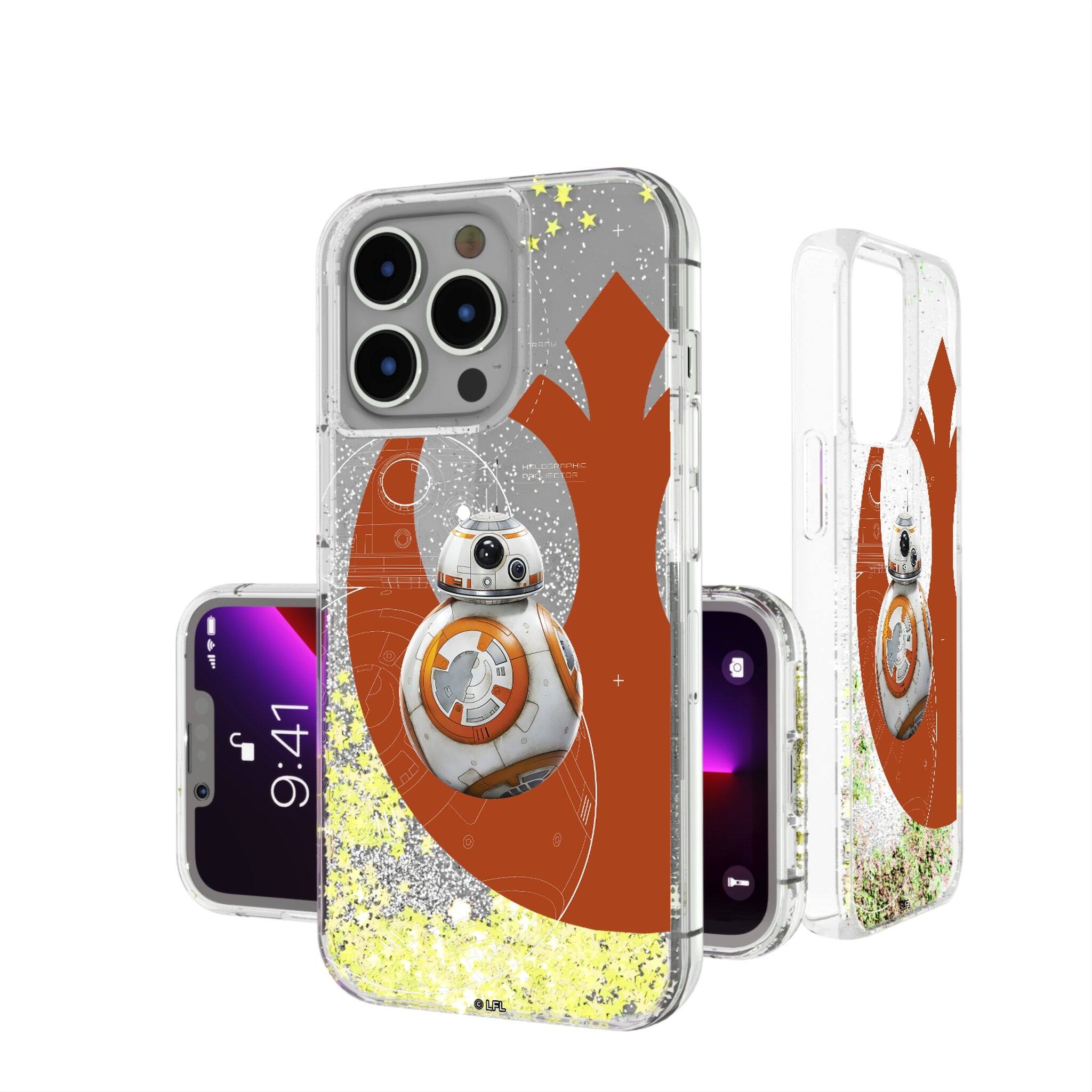 Keyscaper - Star Wars: The Force Awakens FactionTech Glitter Phone Case - Apple iPhone 14 - BB-8