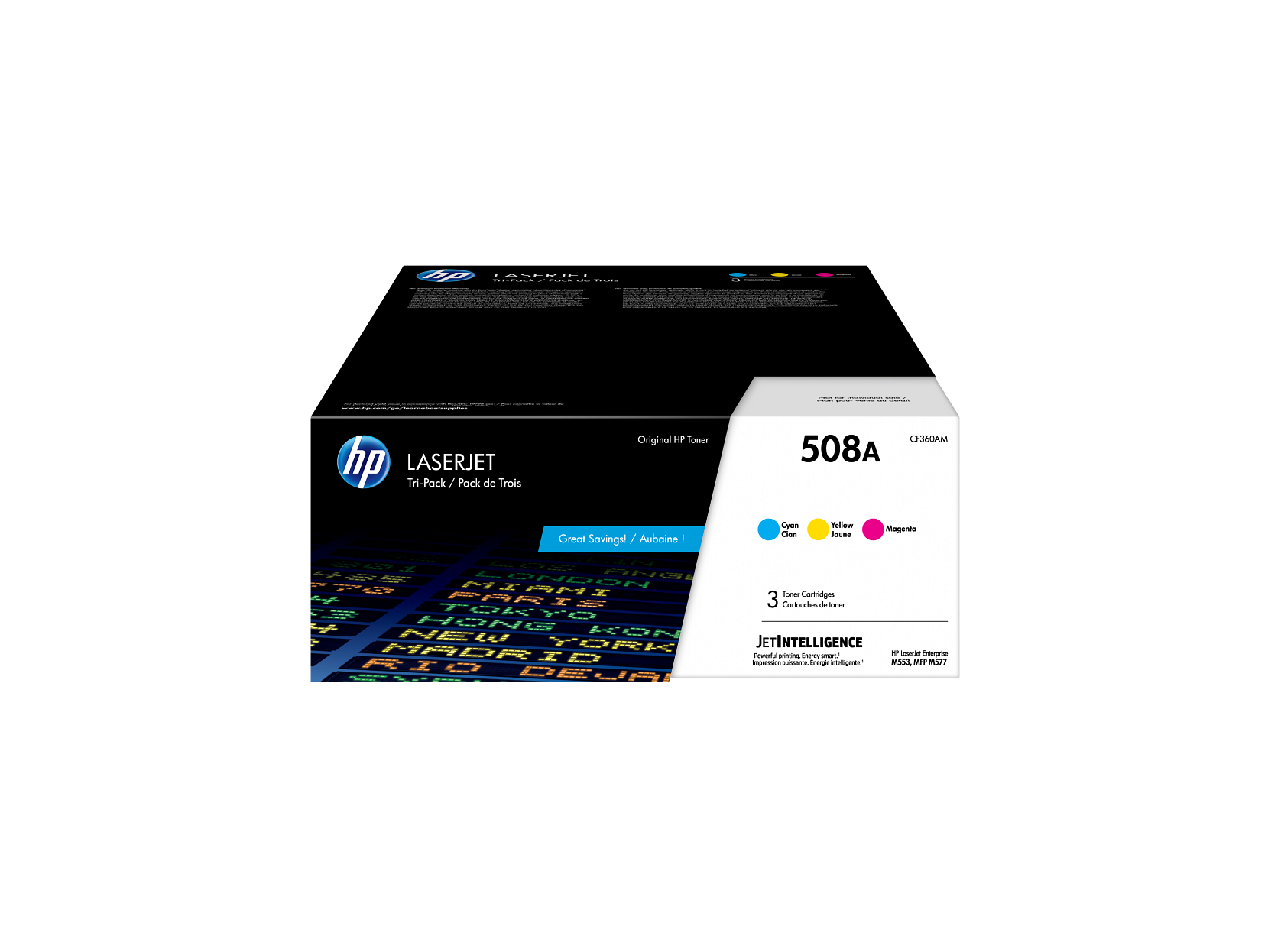 HP - 508A 3-pack Original LaserJet Toner Cartridges, Per - Cyan/Magenta/Yellow price history on PriceWatchPro