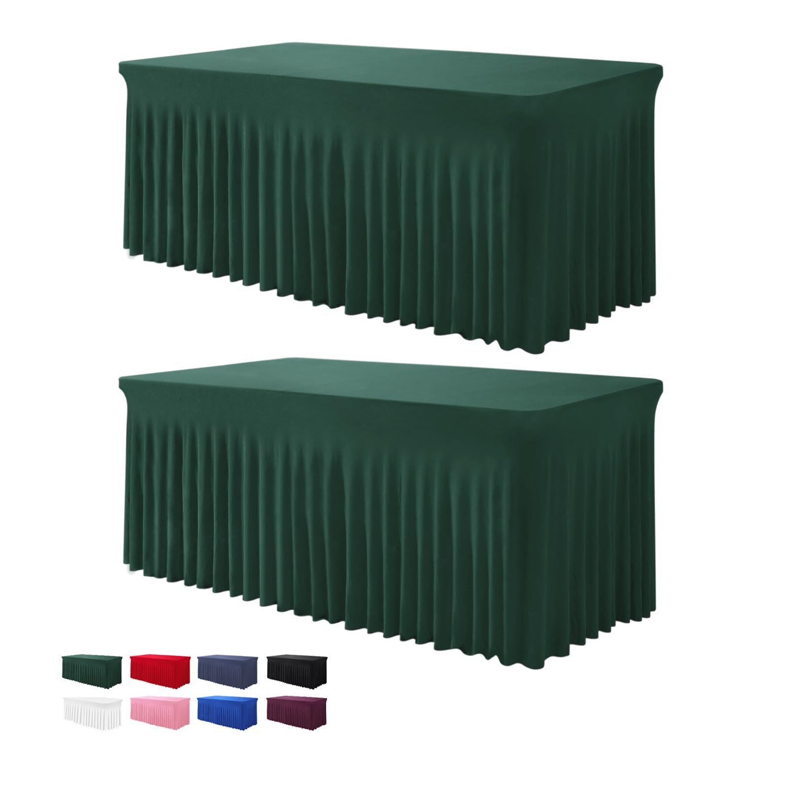 Hunter Green-72" x 30" (Rectangular) 2Pack