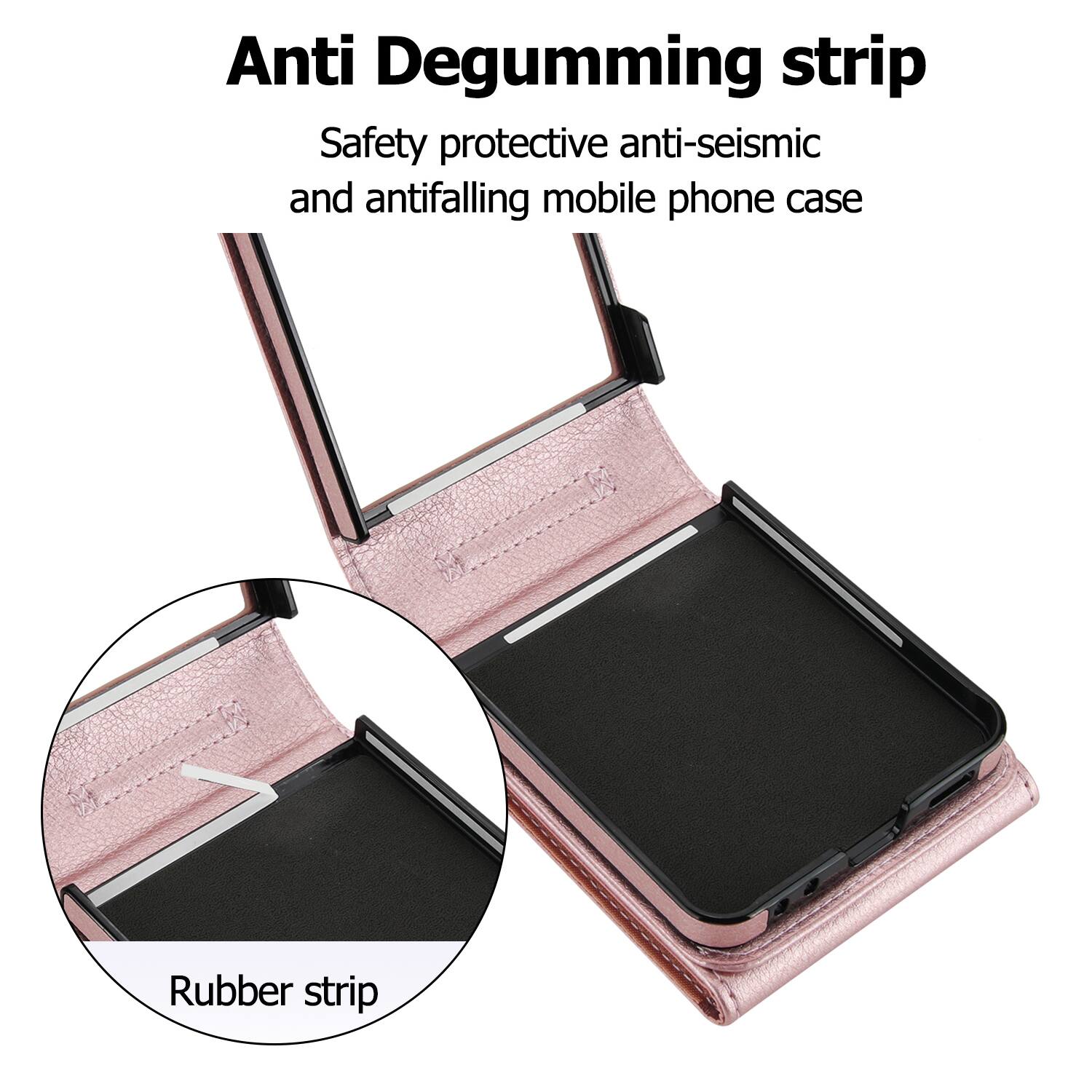Anti Degumming strip  
Safety protective anti-seismic and antifalling mobile phone case  
Rubber strip