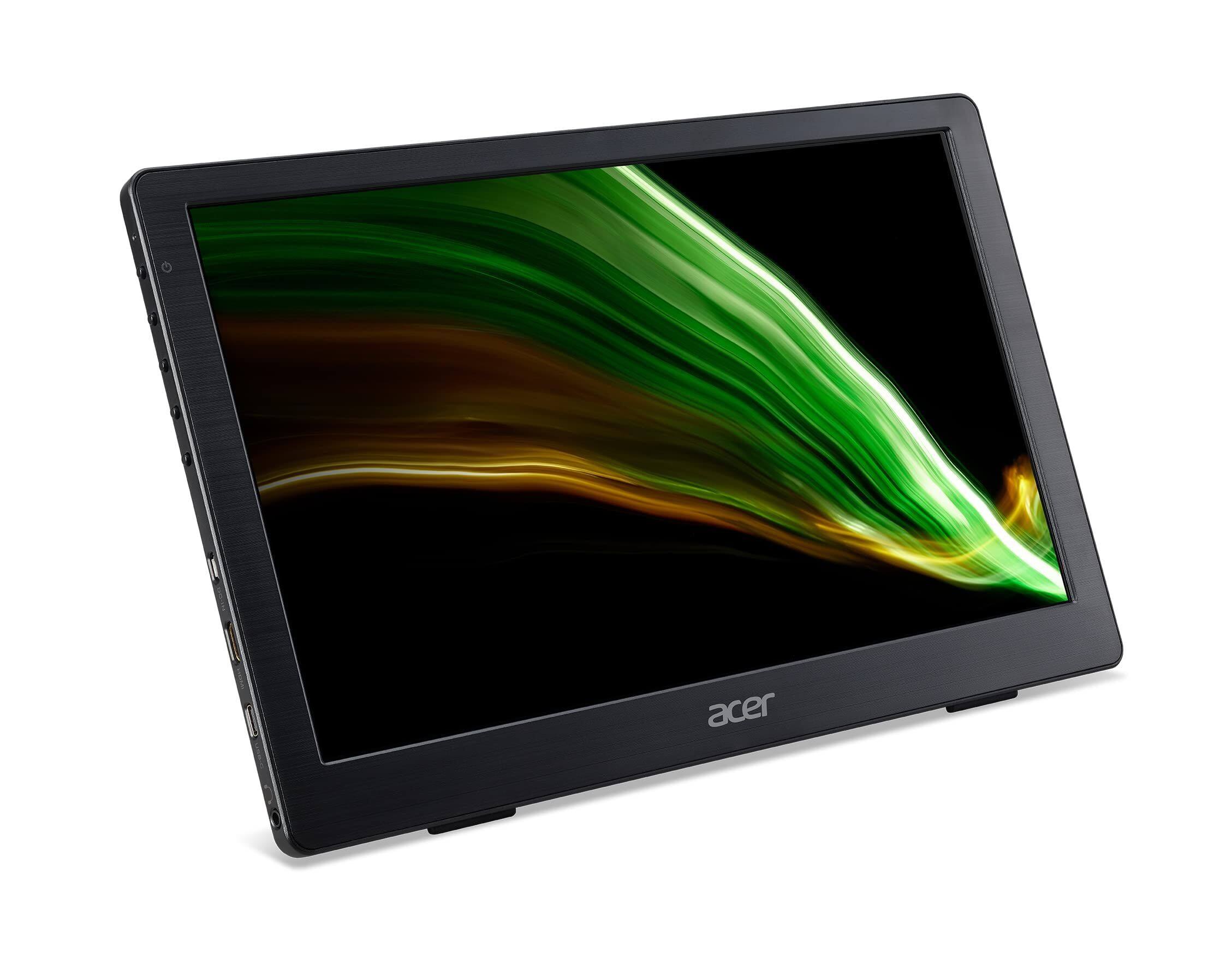 Left. Acer - PM141Q biux 13.3" Widescreen IPS Monitor Full HD 1920x1080 10ms 60Hz - Black.