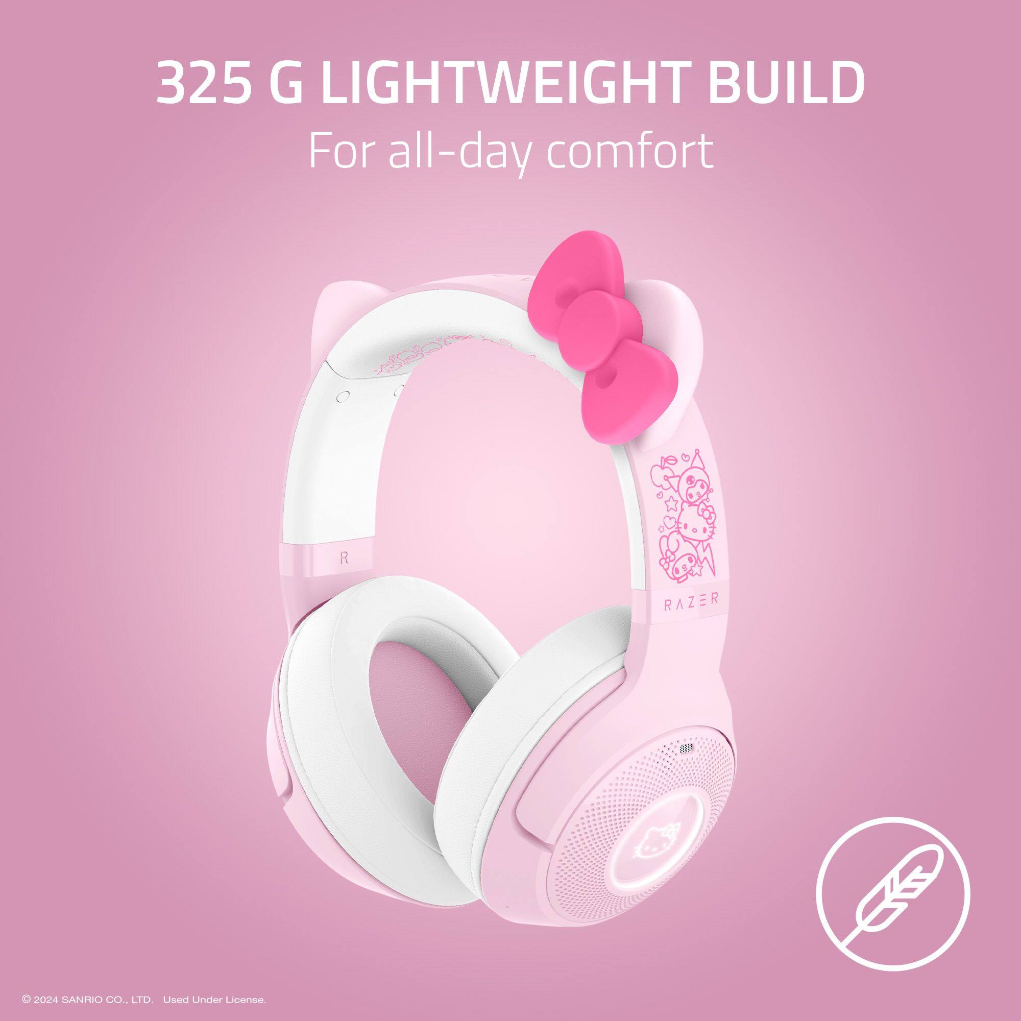 325 G Lightweight Build for all-day comfort. Razer 2004 SanHio Co., Ltd. Listed Under License.