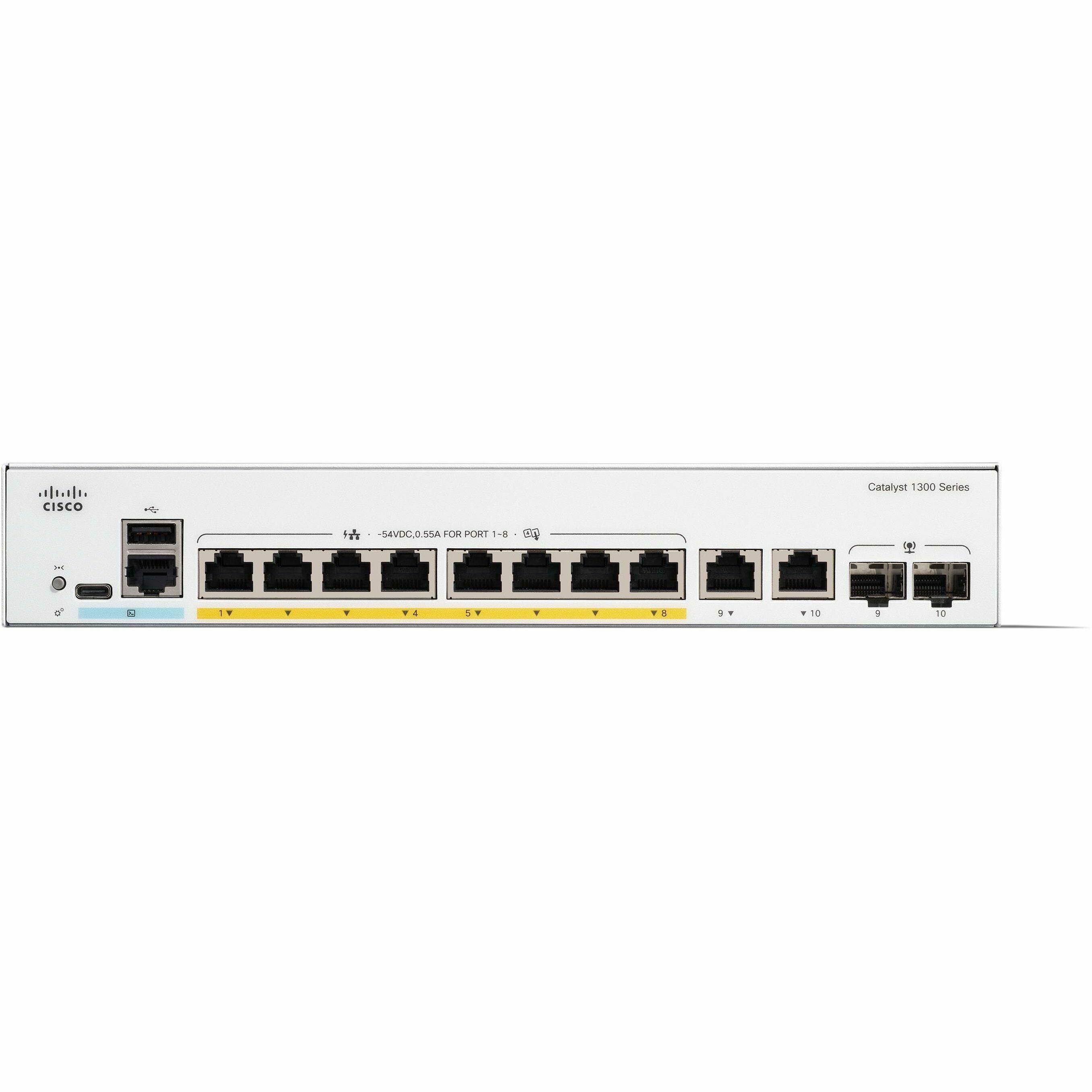 CISCO Catalyst 1300 Series  
- 54VDC, 0.55A for PORT 1-8  
- Catalyst 1300 Series