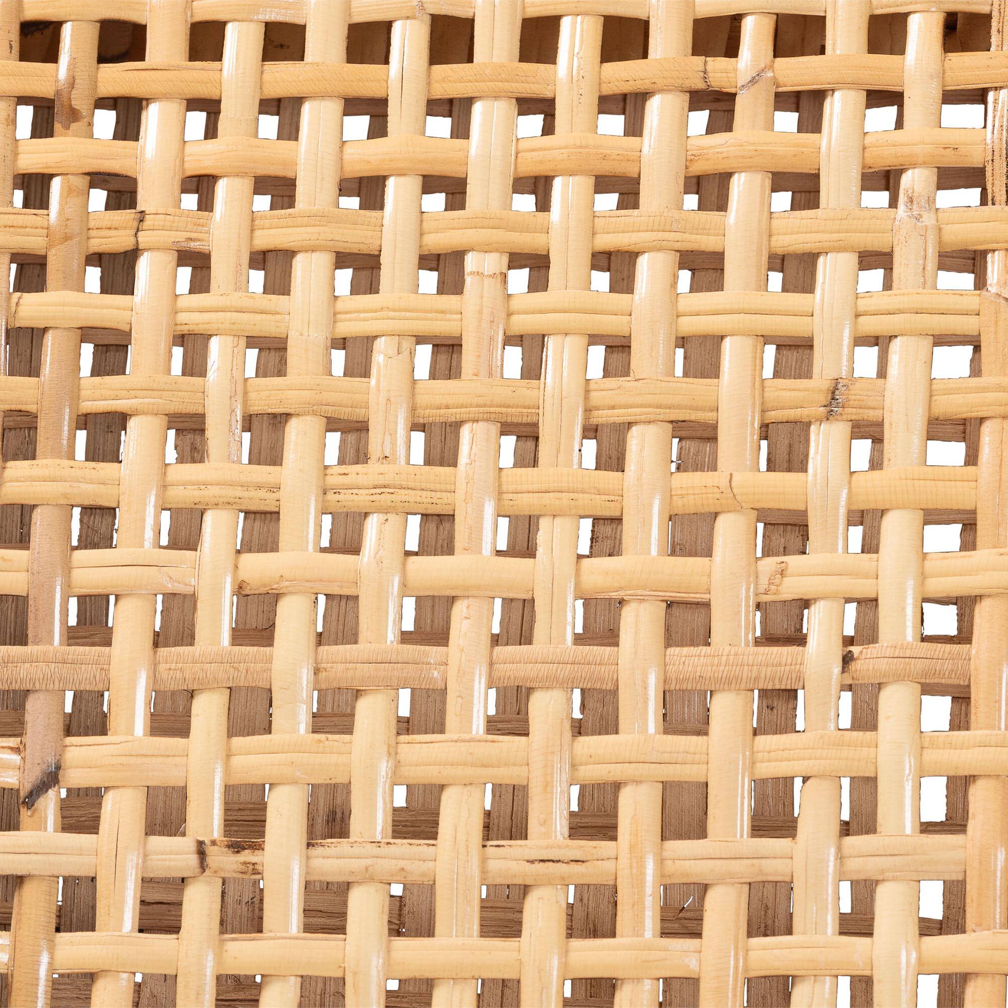 Alt View 2. bali & pari - Chatura Natural Rattan and Mahogany Wood 2-Piece Dining Side Chair Set – Handwoven Wicker Dining Chair with Angled Back - Light Honey/Honey.