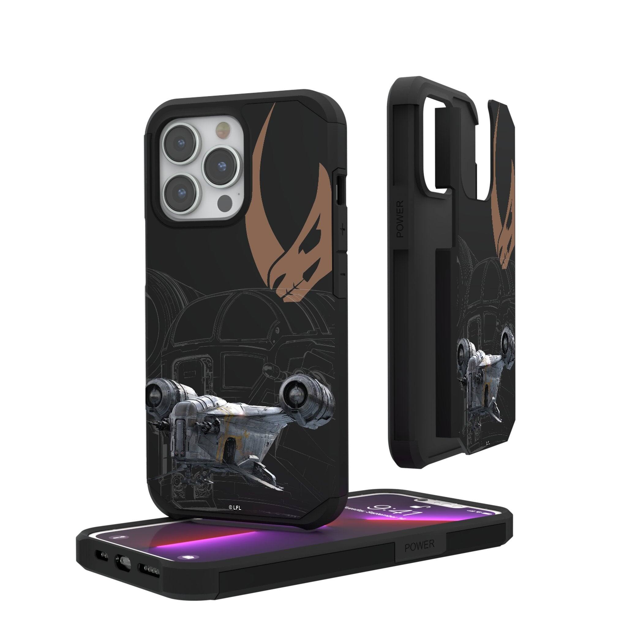 Keyscaper - Star Wars: A New Hope FactionTech Rugged Phone Case - Apple iPhone 13 Pro - Razor Crest