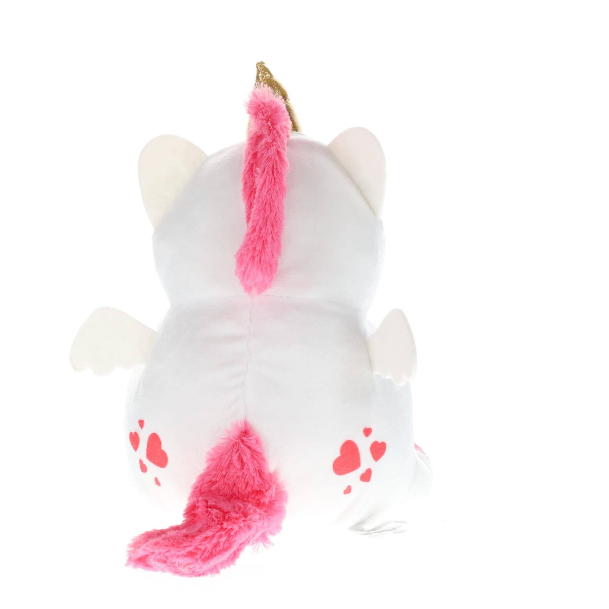 Alt View 3. Seven20 - Glitter Galaxy 12-Inch Rainbow Hair White UniCow Collectible Plush - White.