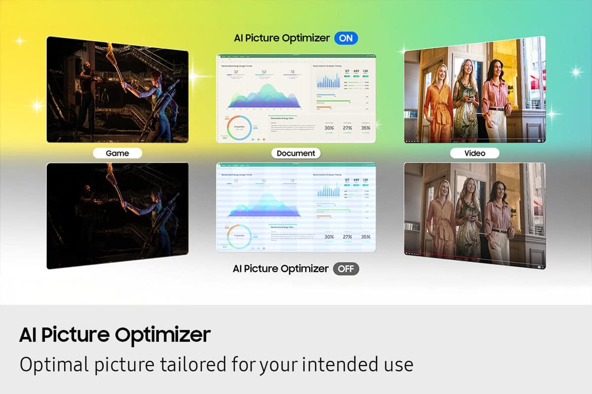 AI Picture Optimizer ON: 32 52 78 649 13K 30% 27% 35%
Game: 32 71 1 SAS L 30% 27% 35%
Document: 32 71 1 SAS L 30% 27% 35%
Video: 32 71 1 SAS L 30% 27% 35%
AI Picture Optimizer OFF: 32 52 78 649 13K 30% 27% 35%
Optimal picture tailored for your intended use: 32 52 78 649 13K 30% 27% 35%