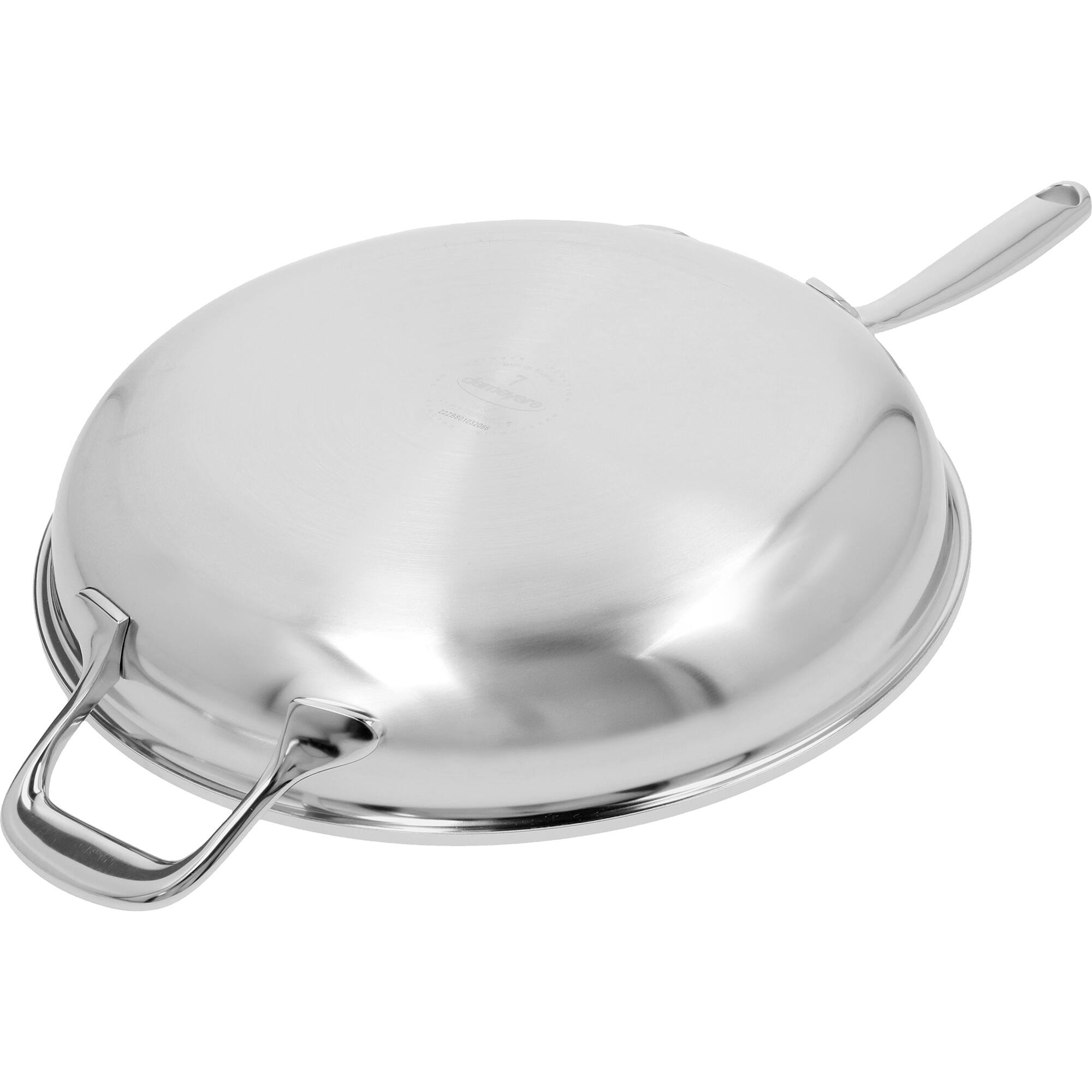 Alt View 6. Demeyere - Demeyere Atlantis Proline 7 11-inch Stainless Steel Fry Pan with Helper Handle - Stainless Steel.