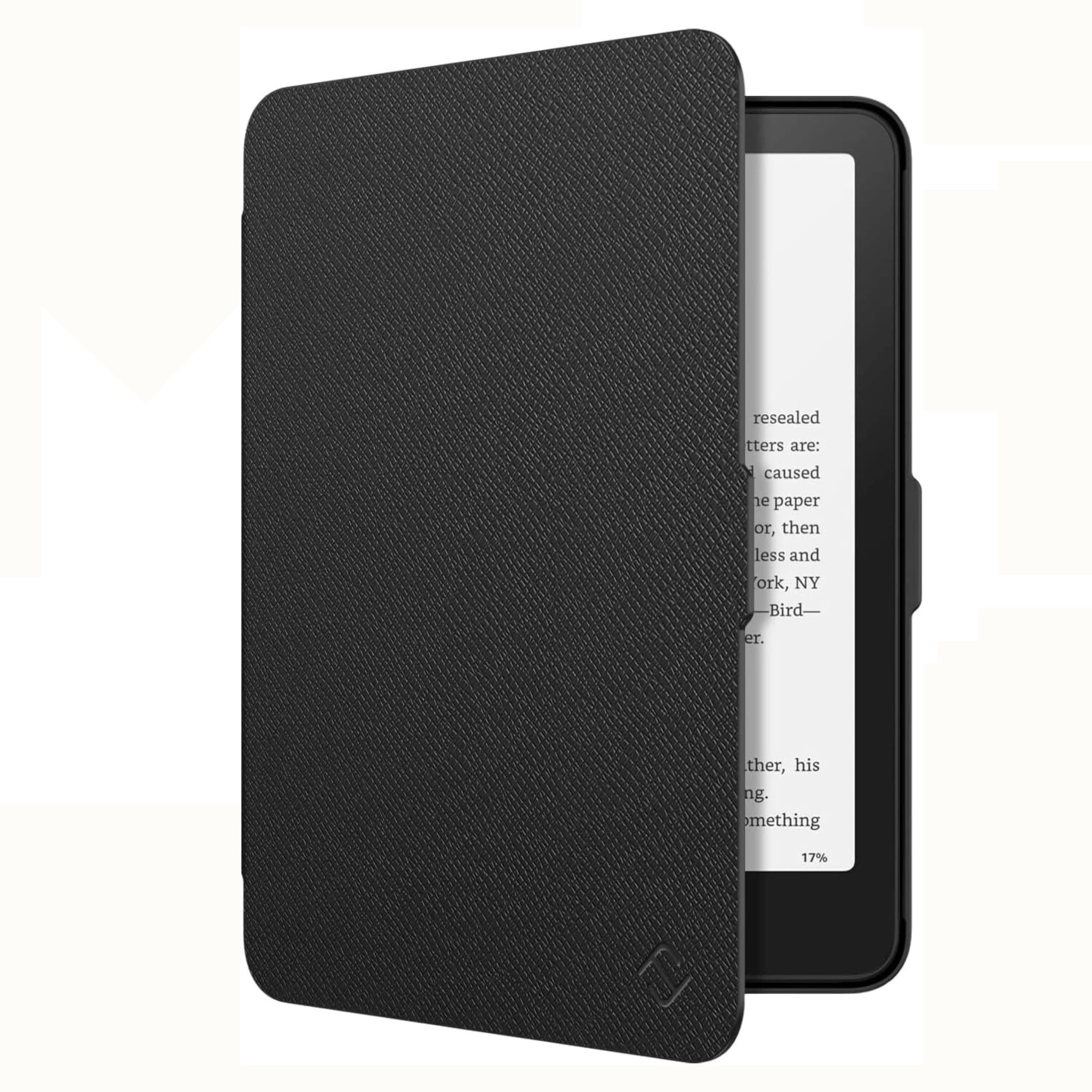Kitcheniva - Premium Slim Case for Kindle Paperwhite 12th Gen 2024 With Auto Wake Sleep Charcoal - Black