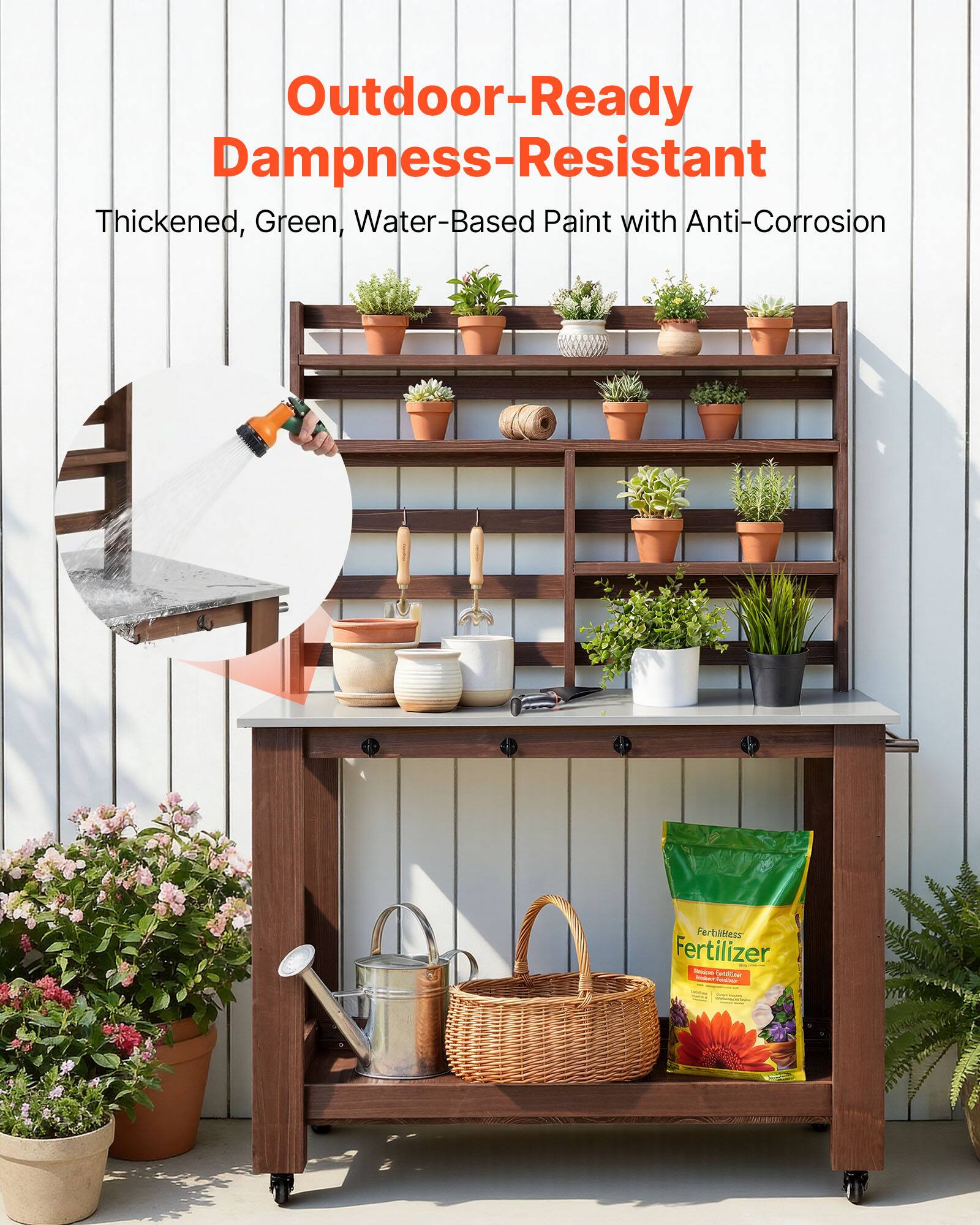 Outdoor-Ready Dampness-Resistant Thickened, Green, Water-Based Paint with Anti-Corrosion