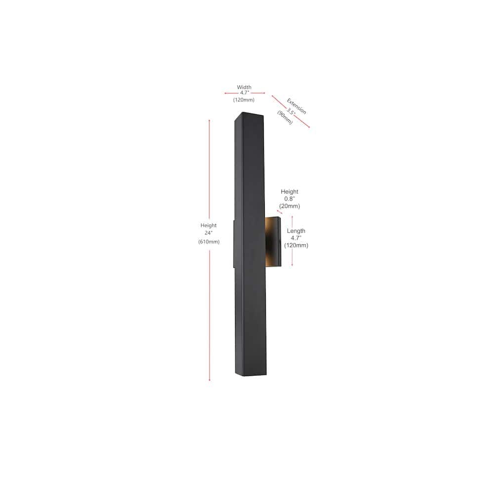 Elegant Lighting - Troy 4.5 x 24 inch Outdoor Wall Sconce - Black price history on PriceWatchPro
