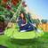 Alt View 1. Sorbus - orbus 56" Stylish Hanging Swing Nest - Premium Cotton Double Hammock Daybed Saucer Style Lounger Swing Chair- 264lbs - Green.