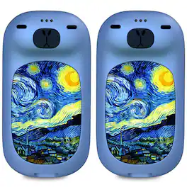 PRIMEPLUS - Rechargeable Electric Hand Warmers, 1S Heating, 6000mAh 24H, Capybara Christmas Gift Stocking Stuffers for Thanksgiving - Blue