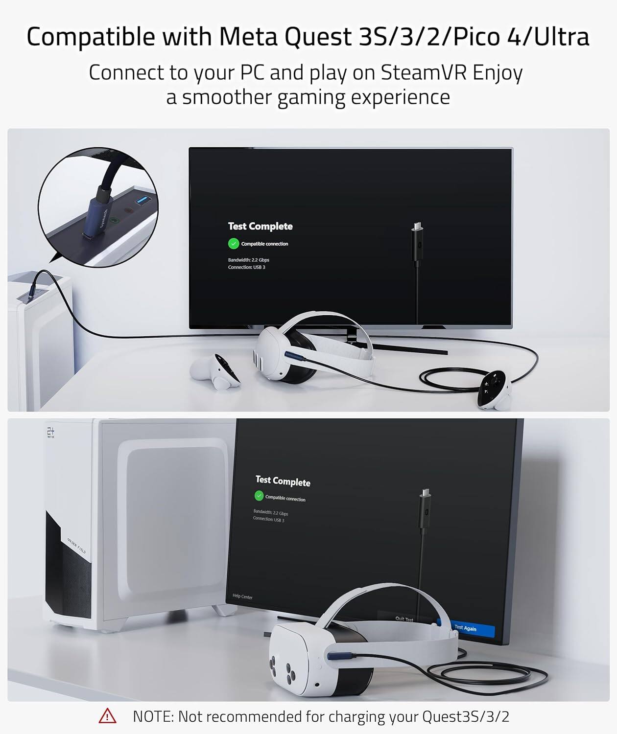 Ethernet Cable Link Cable Vs Virtual Desktop Wireless Oculus Quest