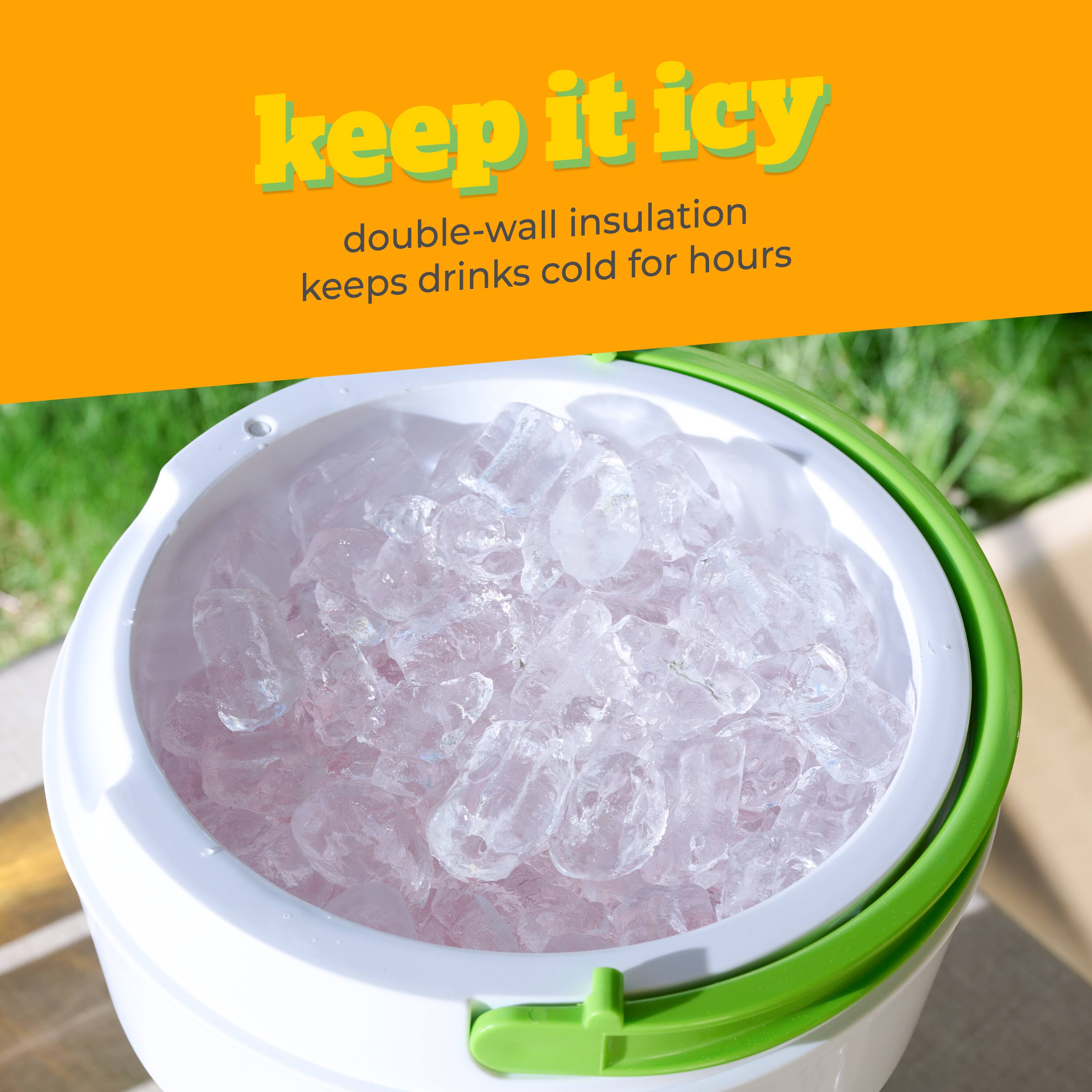 keep it icy  
double-wall insulation keeps drinks cold for hours