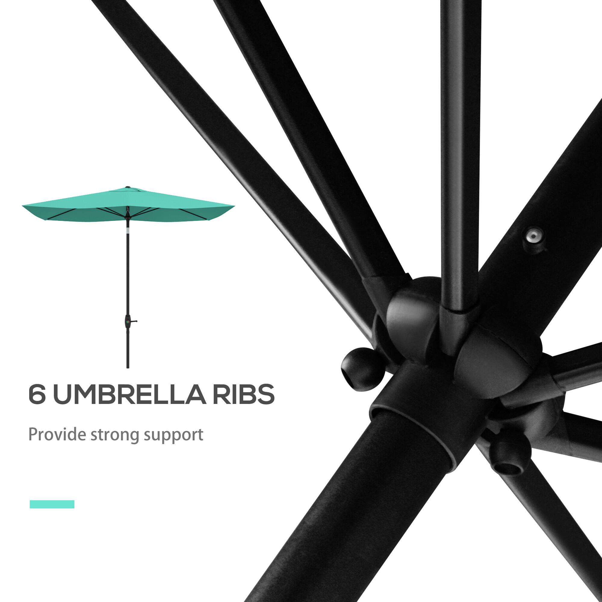 6 UMBRELLA RIBS
Provide strong support
