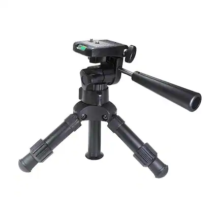 Front. Vidpro - 12-Inch Adjustable Height Heavy Duty Professional Table Top Tripod with 3-Way Pan Head Bubble Level 10lb Load Capacity - Black.