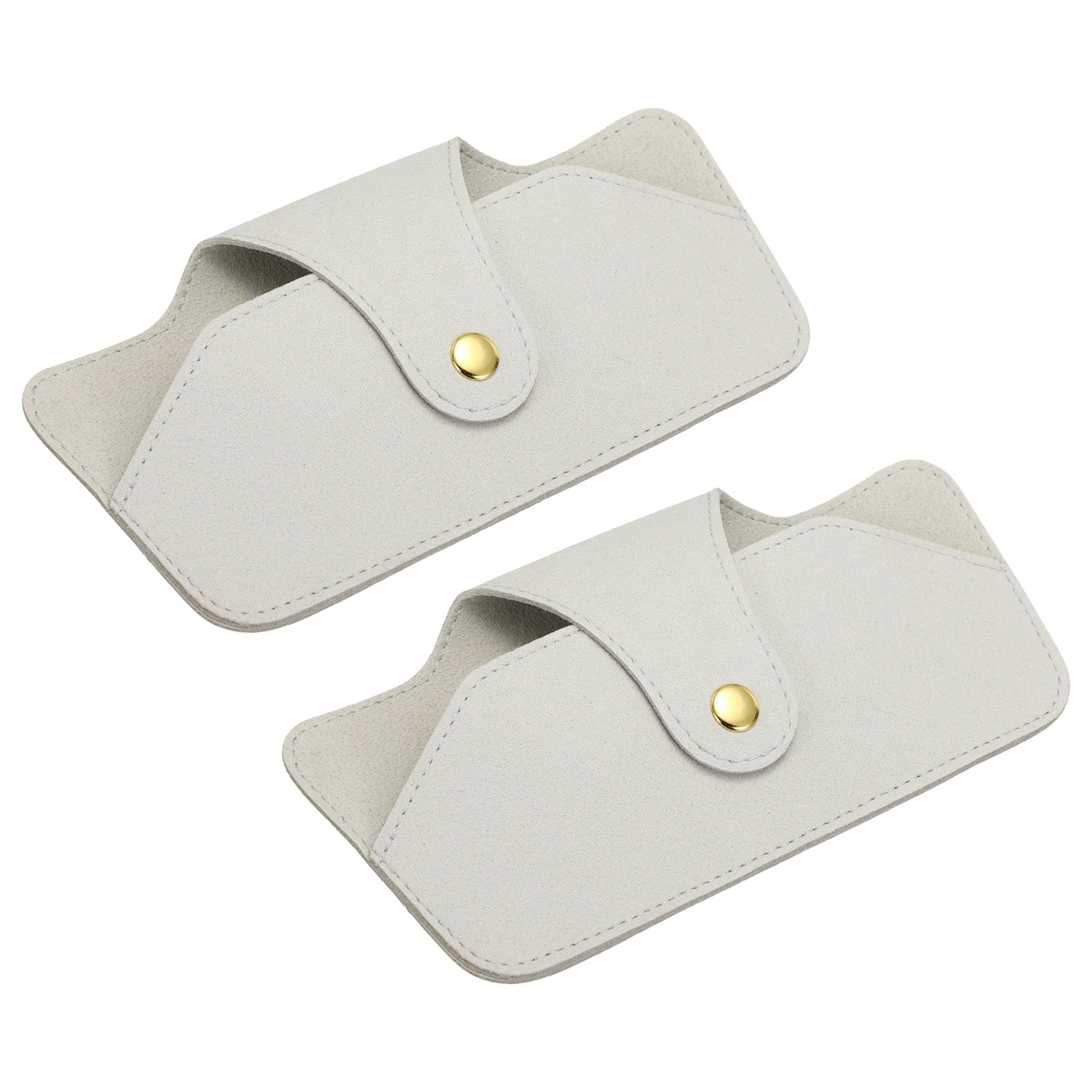 Unique Bargains - 2pcs Leather Glasses Case, Soft Sunglass Pouch w/ Microfiber, Portable Eyeglass Storage for Women & Men - Gray price history on PriceWatchPro