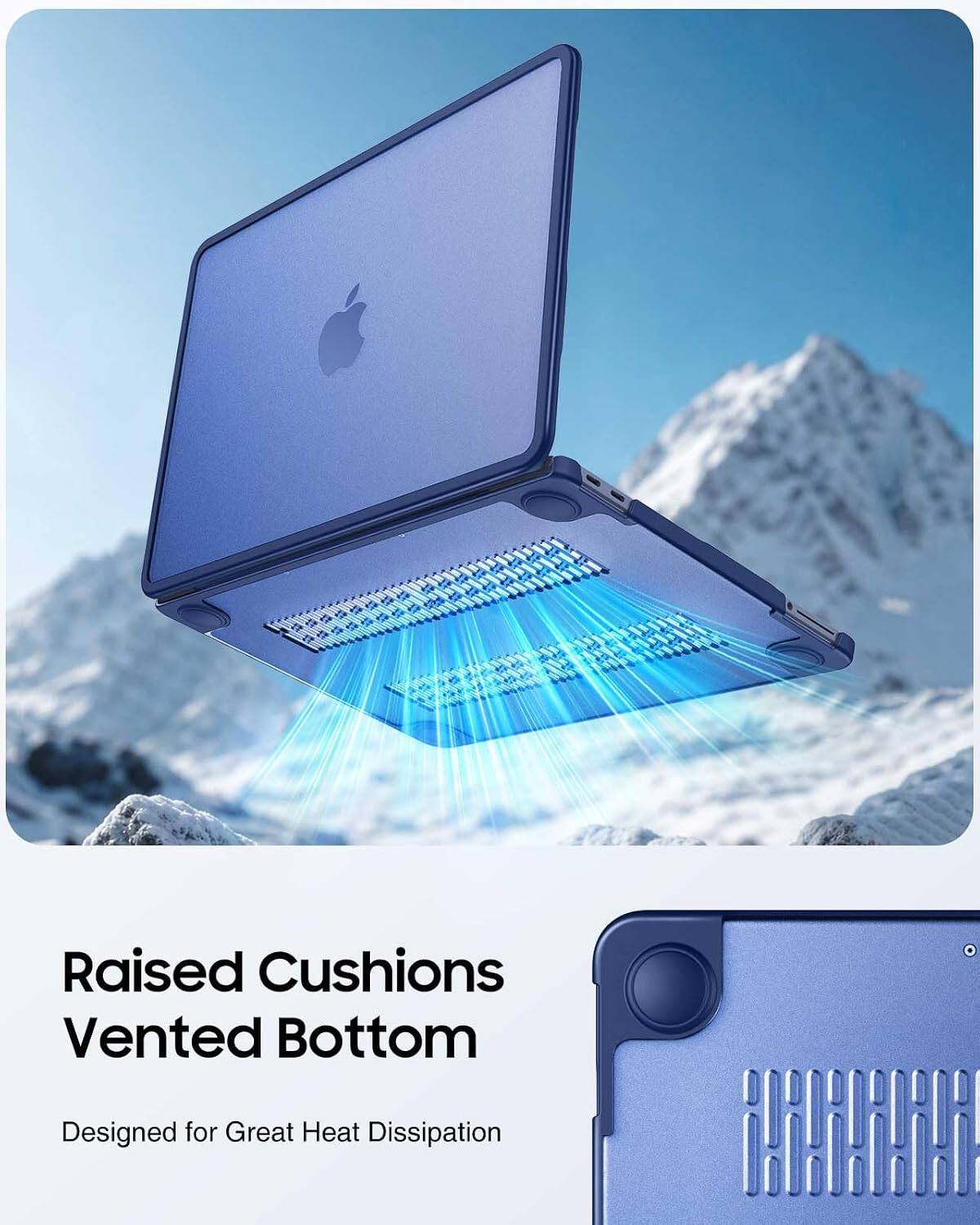 Raised Cushions Vented Bottom  
Designed for Great Heat Dissipation