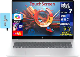 HP - Envy Envy Laptop 17.3 FHD (Intel Ultra 7-155H, 32GB DDR5, 2TB PCIe SSD, Intel Arc, Win 11 Pro) w/USB Hub - Glacier Silver