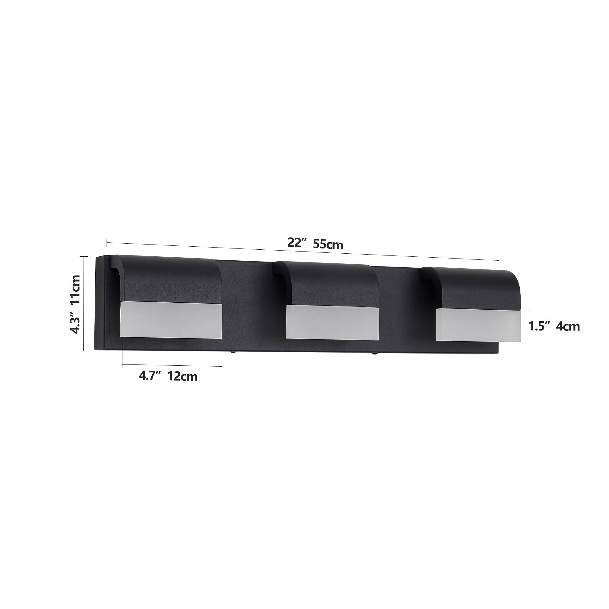 22" 55cm  
4.3" 11cm  
4.7" 12cm  
1.5" 4cm