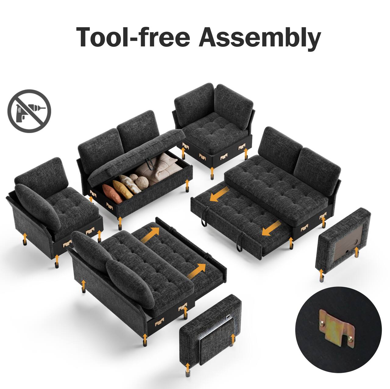 Tool-free Assembly
