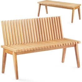 Homestead - Melino 47 Inch 3-in-1 Convertible Acacia Wood Bench for Indoors and Outdoors - Natural