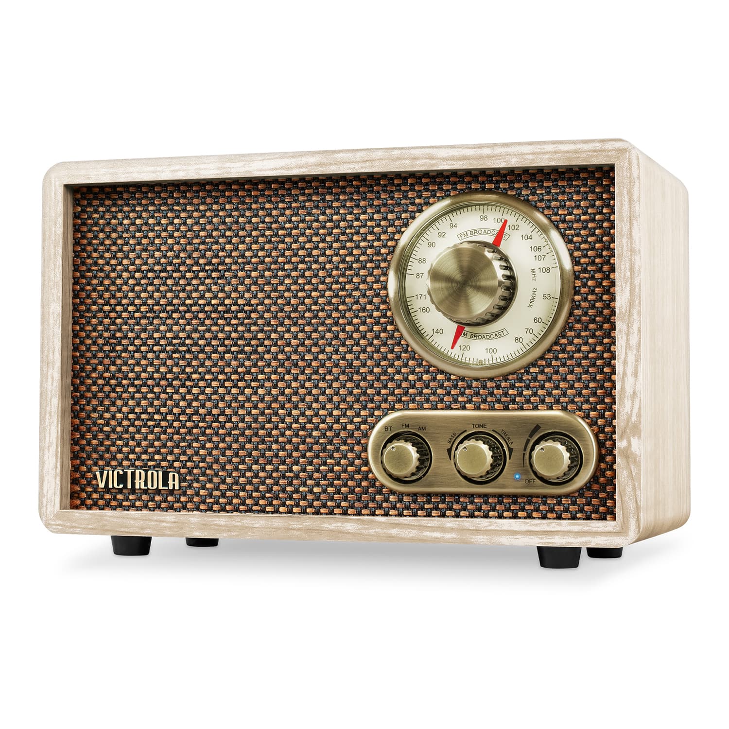 Victrola - Willow 3W Bluetooth Radio with Speakers - Natural - Front_Zoom