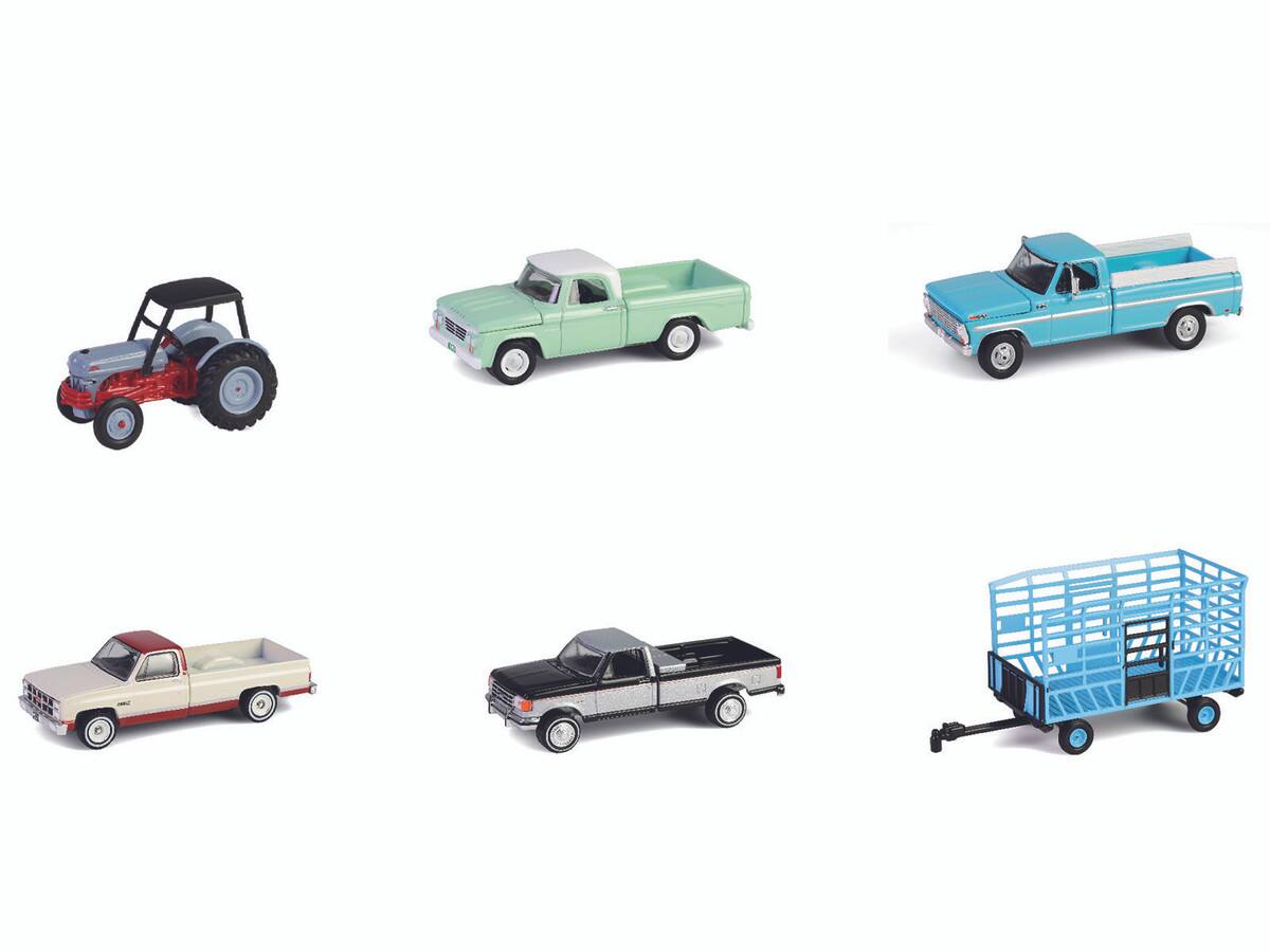 Angle. Greenlight - "Down on the Farm" Series 10 Set of 6 pieces 1/64 Diecast Models by Greenlight - Multicolor.