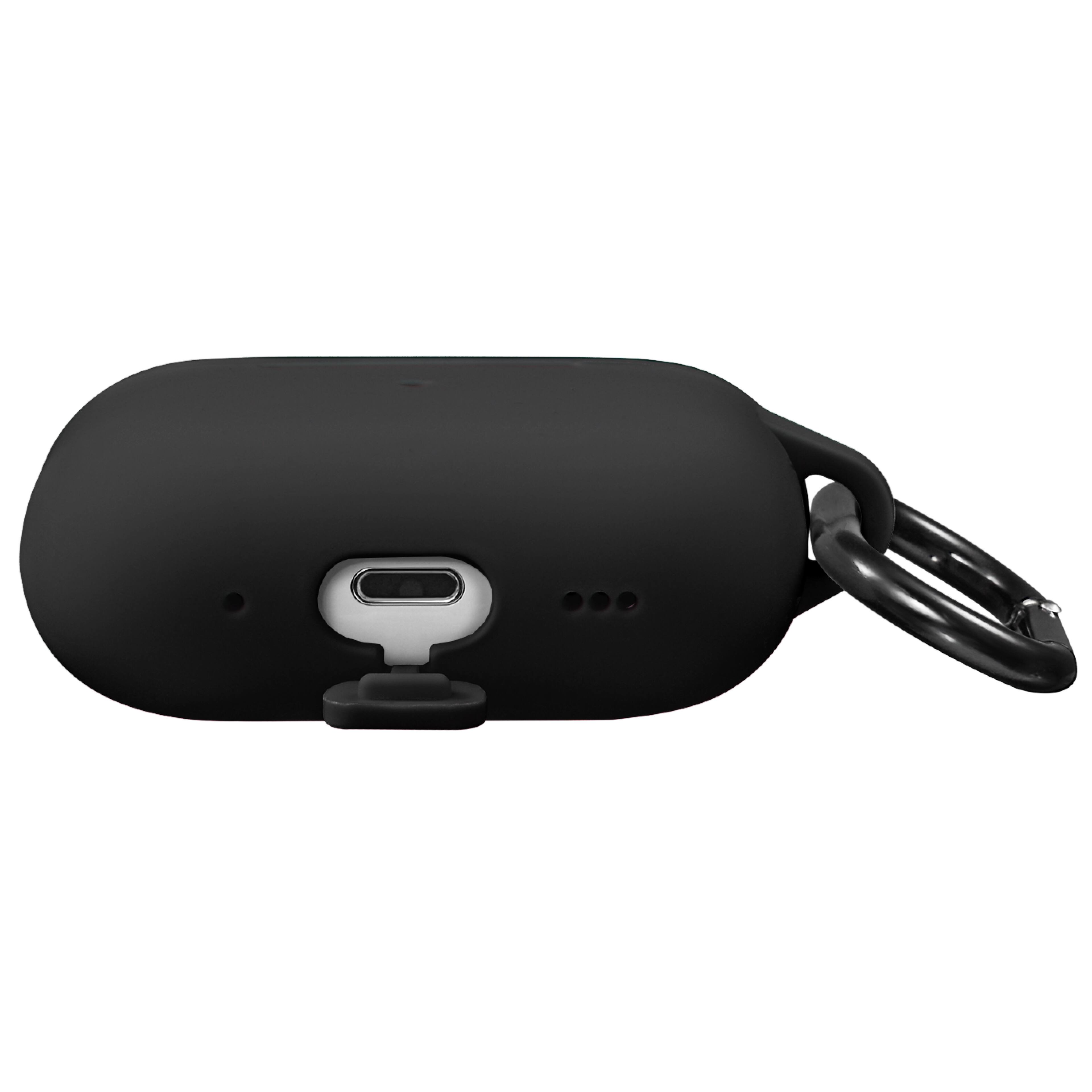 Back. Vena - Silicone Case for Apple AirPods Pro 2 Case, Protective Cover Compatible with MagSafe AirPods Pro 2nd Generation, Black - Black.