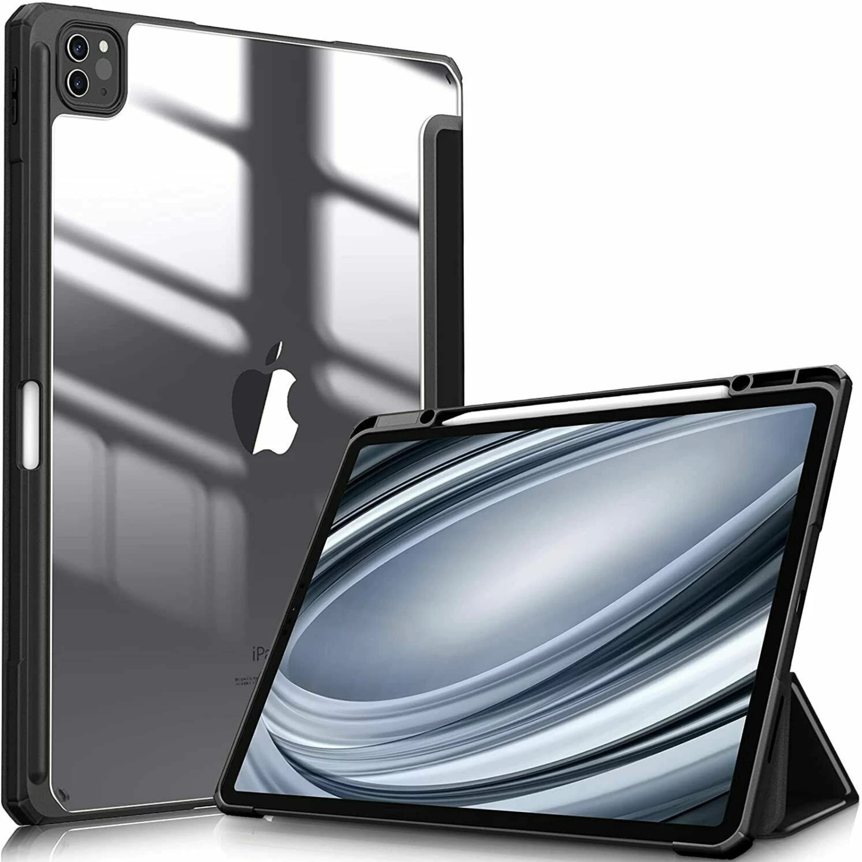 Kitcheniva - Slim Shockproof Stand Case For iPad Pro 12.9 Inch 6th 5th And 4th Generation - Black